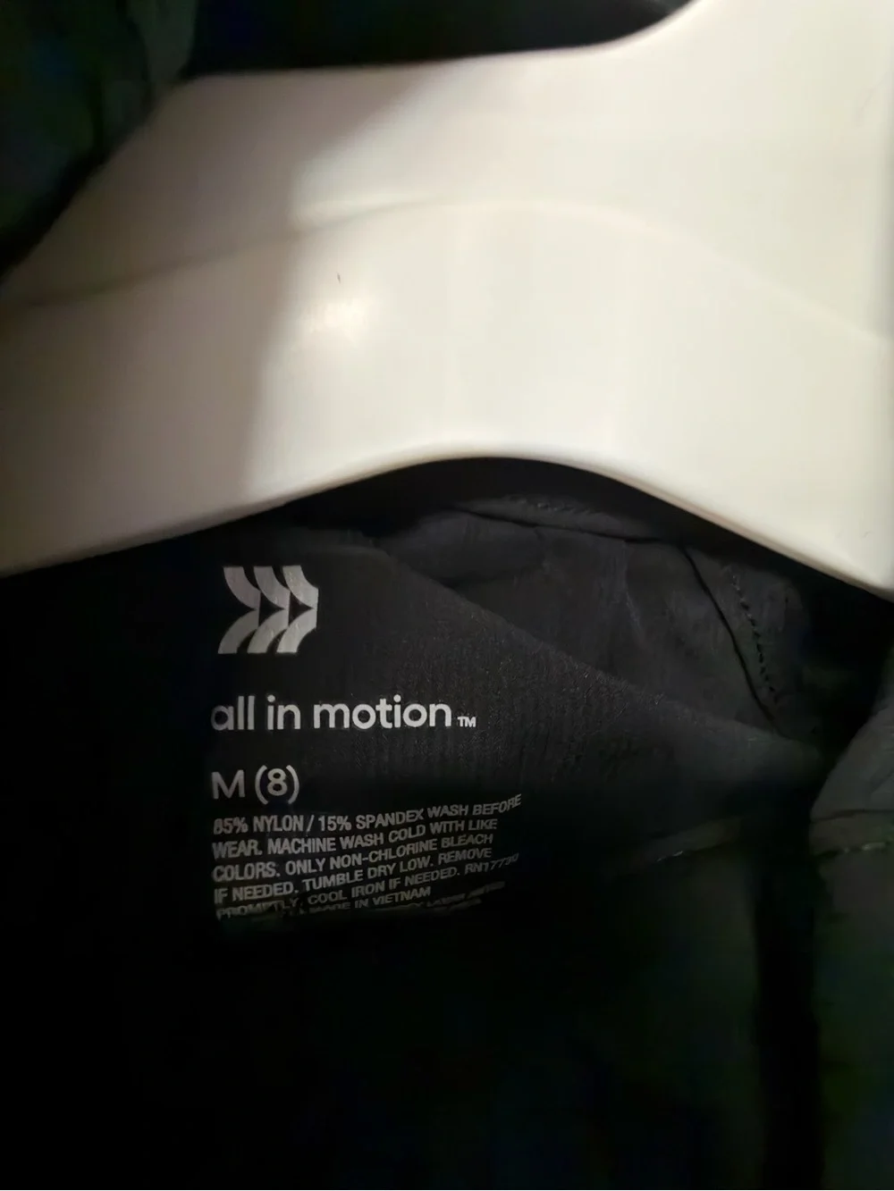 All In Motion Girls Medium Black Hooded Windbreaker Jacket NWT